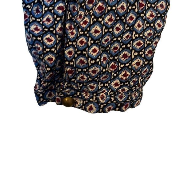 𝅺Umgee EUC Blue Red Southwest Aztec Print Long Sleeve Dress Sz S - Picture 4 of 6